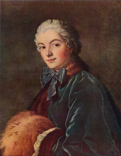 マフの若い女性、c1750、1938 作： François Boucher