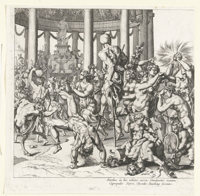 バッカスの勝利、左半分 作： François Chauveau (attributed to)