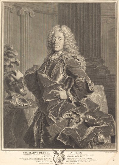 コンラッド・デトリュー・フォン・デーン 作： François Chereau I after Hyacinthe Rigaud