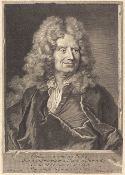 ニコラス・ボイロー 作： François Chereau I after Hyacinthe Rigaud