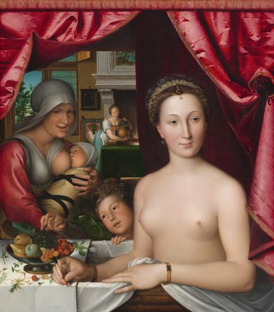 彼女のお風呂の女性、c。 1571年。 作： François Clouet