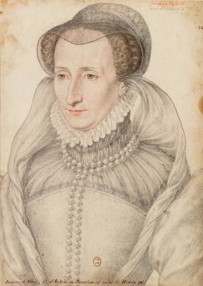 ジャンヌ・ダルブレ、ナバラの女王、1528～1572年、1560年代。 作： François Clouet