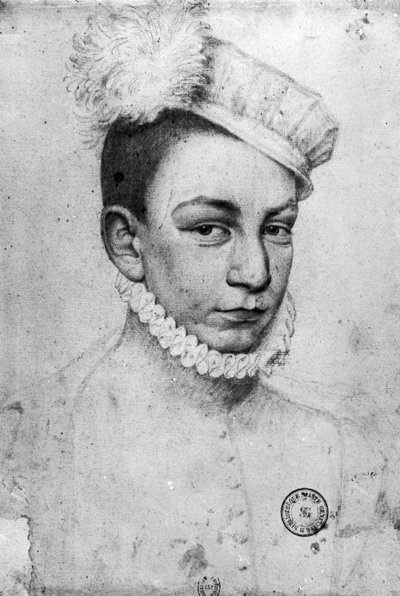 フランスのシャルル9世王の肖像、1561年 作： François Clouet