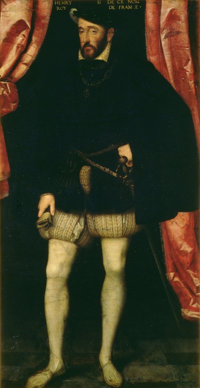フランスのアンリ2世王の肖像（1519-59） 作： François Clouet