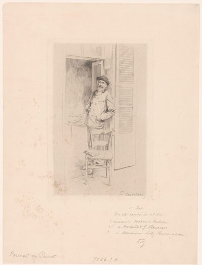 フェリックス・ヒレール・ブオの肖像 作： François Courboin (signed by artist)