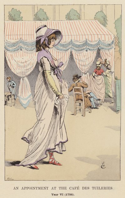 1798年、Cafe des Tuileriesでの予約 作： François Courboin