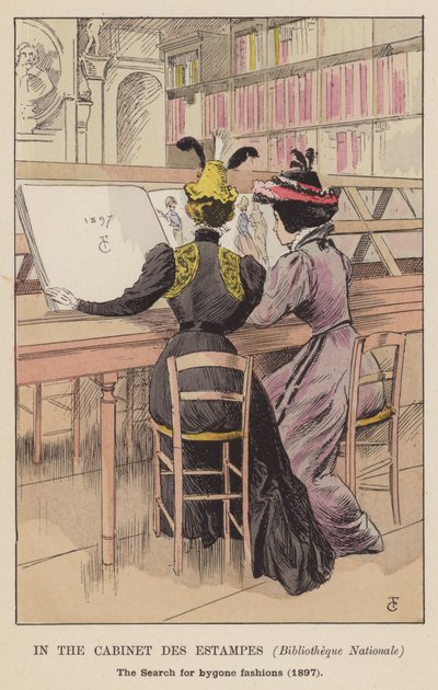 内閣デエスタンプ、ビブリオテークナショナル、過ぎ去ったファッションの検索、1897 作： François Courboin