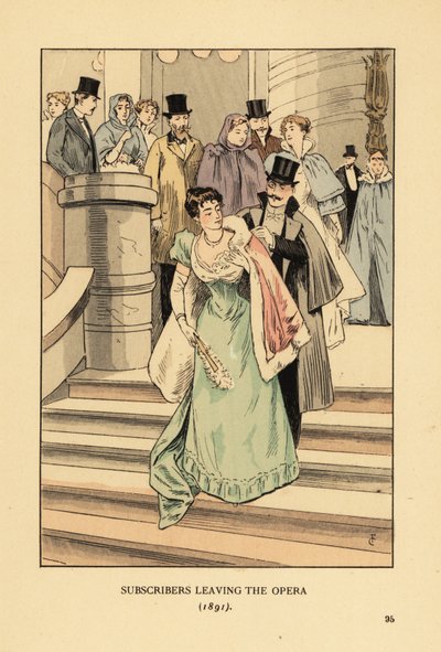 オペラから去る加入者 作： François Courboin