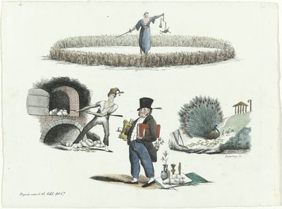 J.C. の漫画 バッカー、C. セイン、S. ファン デル パアウ、1839 年 作： François Desterbecq