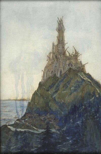 ベートーベンに捧げられた思想の神殿、建設中、1897-1914 作： François Garas