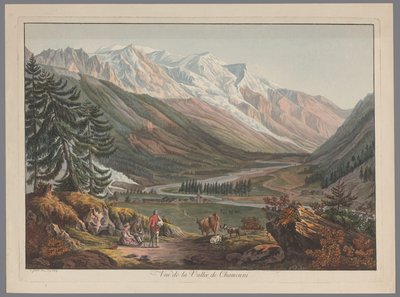 シャモニーの谷の眺め Vue de la Vallée de Chamouni (オブジェクトのタイトル) 作： François Guillaume Lardy (possibly)