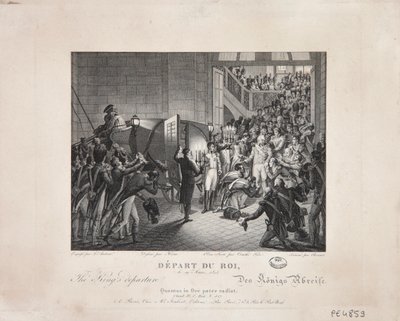 王の出発、1815年3月19日、1820年頃 作： François Joseph Heim