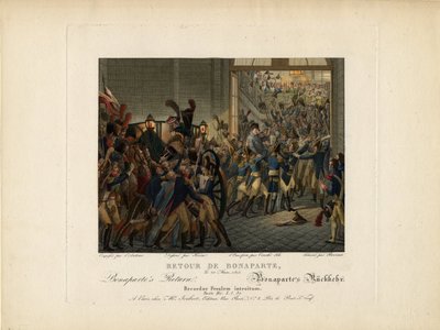 エルポ島から戻ってきたナポレオン、1815 作： François Joseph Heim
