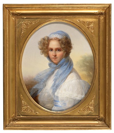 Retrato de Miss Kinsoen (óleo sobre tela) 作： François Joseph Kinsoen