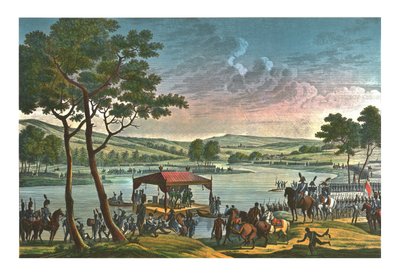 両皇帝の会談、1807 年 6 月 25 日、c1850 作： François Louis Couché