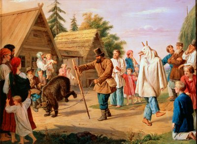 「村の道化」、1857年。 作： François Nicolas Riss