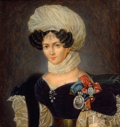タチアナ・ヴァシリエフナ・ゴリツィナ王女の肖像 1783-1841、1830年代 作： François Nicolas Riss