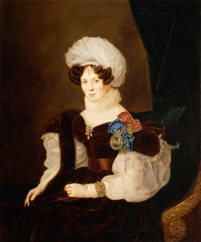Tatyana Vasilievna Golitsyna 1783-1841、1835年王女の肖像。 作： François Nicolas Riss