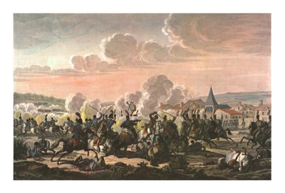 1806年10月10日、ザールフェルトの戦いでのプロイセンのルイ王子の死、c1850 作： François Pigeot