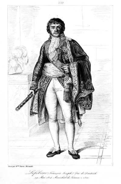 フランソワジョセフルフェーブル1755-1820、ダンジグ公、1839年。 作： François Pigeot