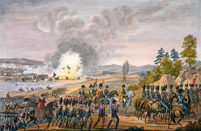 1813 年 10 月 19 日、ドイツ、ライプツィヒの戦い後のフランス軍の撤退 作： François Pigeot