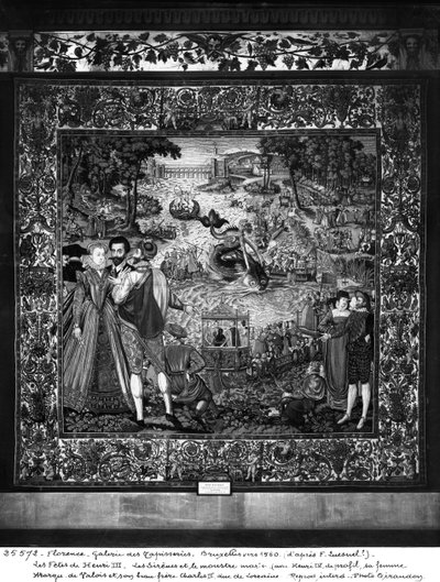 アンリ3世の祭り（1553-1610）ブリュッセルワークショップ、1580年頃（タペストリー） 作： François Quesnel