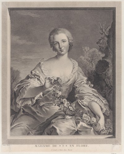 フローラとしてのルイーズ・アンリエット・ド・ブルボン・コンティの肖像、1766-1805年。 作： François Voyez