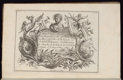 ポートレートバストのカートリッジ、イレギュラーカートリッジの本 作： François de Cuvilliés the Elder