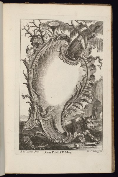 木のカートリッジ、不規則なカートリッジの本 作： François de Cuvilliés the Elder