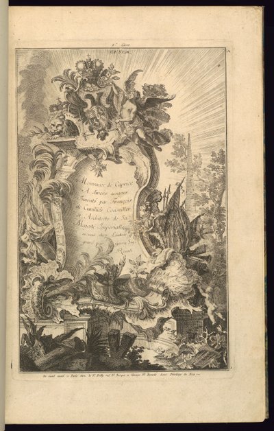 カルトゥーシュのデザイン 作： François de Cuvilliés the Elder