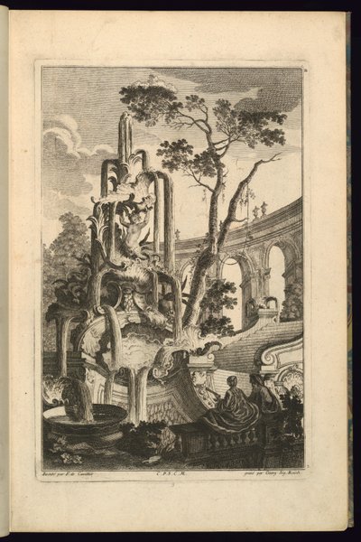 カップルで噴水のデザイン 作： François de Cuvilliés the Elder
