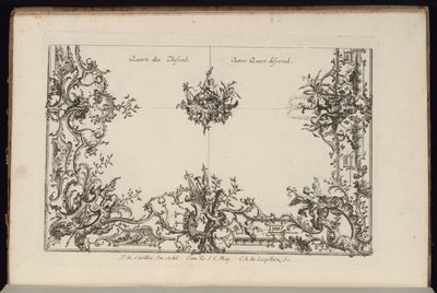 天井の 4 分の 2、不規則な天井の新しい本 作： François de Cuvilliés the Elder