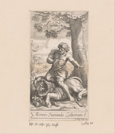 サムソンとライオン 作： François de Poilly (I)