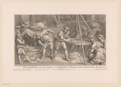 穀物加工に従事する労働者 作： François de Poilly (II)