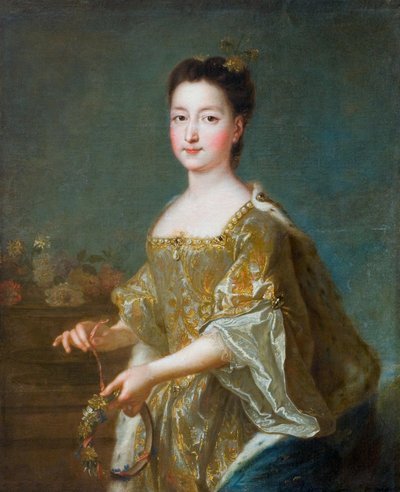 ポーランド：テレサ・クネグンダ・ソビエスカの花嫁姿の肖像画 作： フランソワ・ド・トロイ