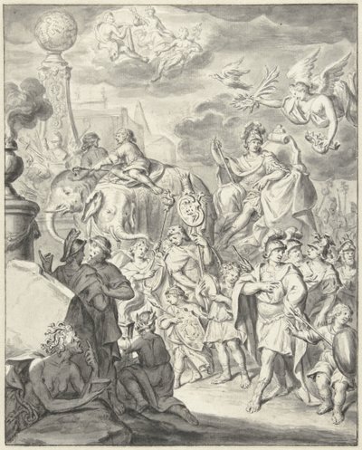 君主または将軍の寓話的な凱旋行列 作： François van Bleyswijck