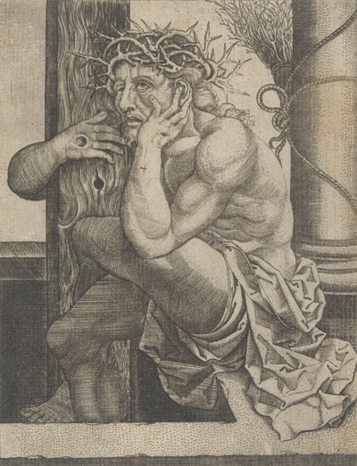 悲しみの人としてのキリスト、約。 1522-25。 作： Frans Crabbe van Espleghem