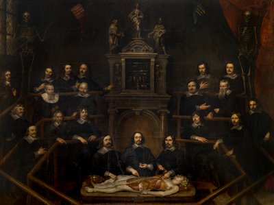 アントワープの外科医ヨアネス・ファン・ブイテンによる解剖学の授業 作： Frans Denys