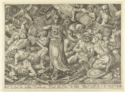 囚人とトロフィーに囲まれたビクトリア 作： Frans Floris (I)