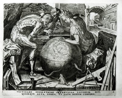 ヒエロニムスコックによって彫刻された幾何学（c.1510-70） 作： Frans Floris
