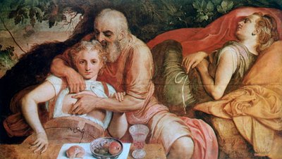 ロトと彼の娘、c1550 作： Frans Floris