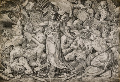 囚人と戦利品に囲まれたヴィクトリア、1552年。 作： Frans Floris