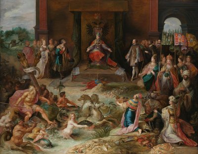 ブリュッセルの皇帝カール 5 世の退位に関する寓話 皇帝カール 5 世の退位の寓話 作： Frans Francken (II)