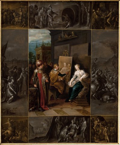 アペレス絵画カンパスペ 作： Frans Francken d.Y.