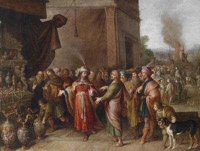 クロエサスがソロンに彼の宝物を見せている 作： Frans Francken the Younger