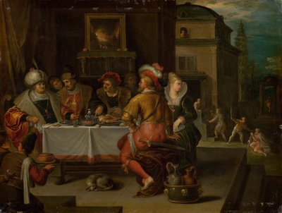 金持ちと乞食ラザロの寓話、1615年。 作： Frans Francken the Younger
