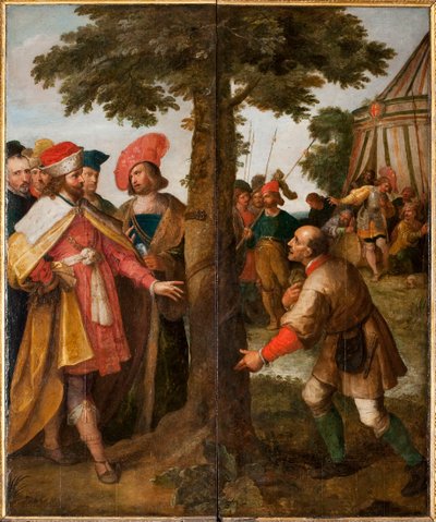 切り倒された木の奇跡。 聖グマルスの奇跡、1627年。 作： Frans Francken the Younger