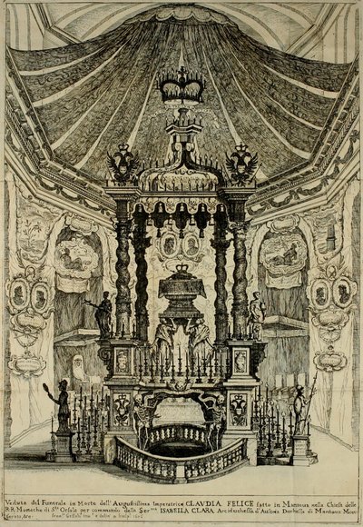 オーストリアのクラウディア・フェリシタスの葬儀のデザイン 作： Frans Geffels