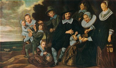 風景の中の家族グループ、1647-50 作： Frans Hals