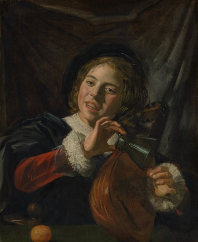 リュートを持つ少年、ca。 1625年。 作： Frans Hals